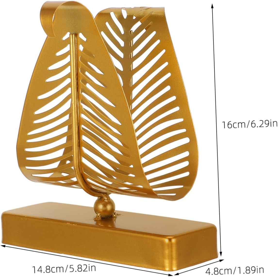 Angoily Large Napkin Holder Rustic Napkin Rack for Restaurant Kitchen Tabletop Classic Leaf Design image number 2