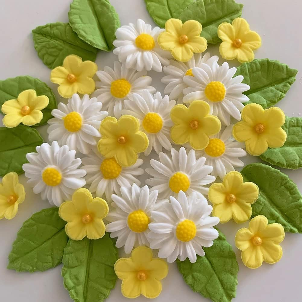 Premium Daisy Chrysanthemum Flower Silicone Fondant Molds for Chocolate Cookies Cupcake Cake Candy Moulds 3 Cavities Baby Shower, White image number 6