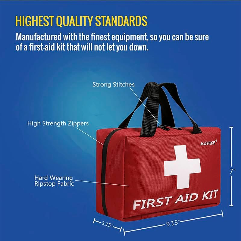 First Aid Kit - 110 Piece -For Hiking, Backpacking, Camping, Travel, Car and Cycling, Sports, Hiking or Office | Fully Packed with Emergency Supplies image number 5