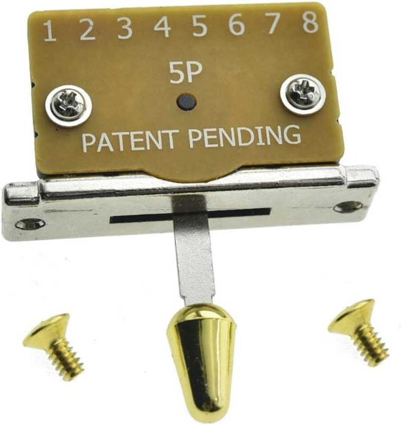 KAISH Heavy Duty 5 Way Guitar Pickup Lever Switch Selector Switch for Strat Tele with 3 Plastic Tips