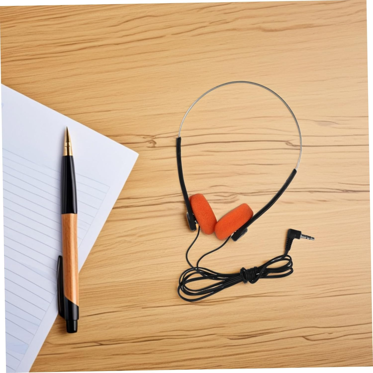 STAHAD Portable Lightweight Ear Headphones with Adjustable Headband for Students Listening Retro Style Comfortable and Daily Use