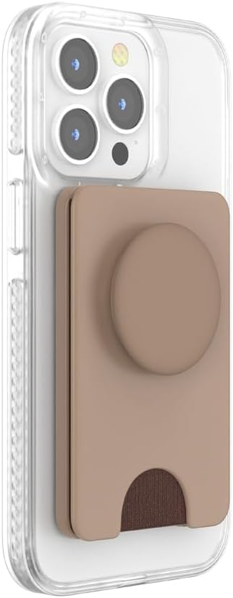 Popsockets Phone Wallet with Expanding Grip and Adapter Ring for Magsafe&reg;, Phone Card Holder, Wireless Charging Compatible, Wallet Compatible with Magsafe&reg; - Latte image number 1