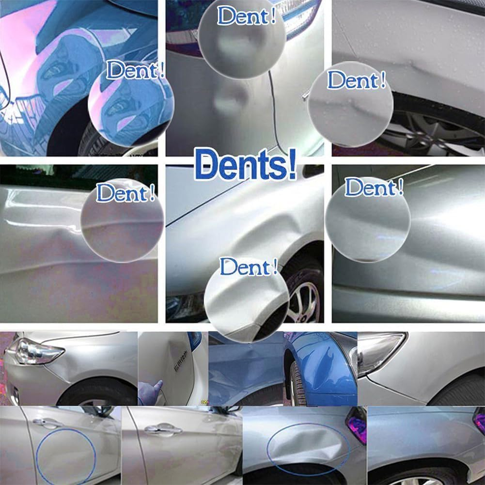 Paintless Dent Repair Kit, 18 Tabs Damage Removal Dent Puller Kit Dent Puller Remover with T Bar for Car Dent Repair and Metal Surface image number 3