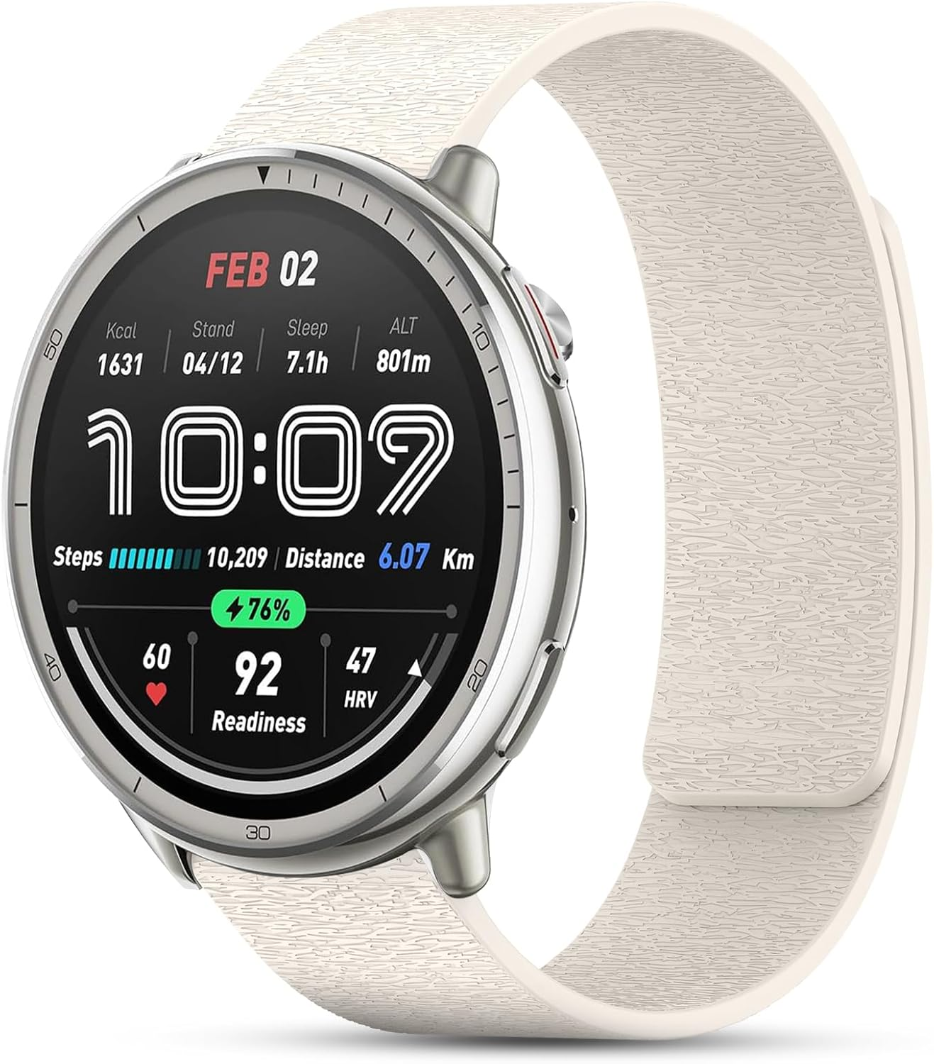 CHULN Silikon Armband Kompatibel Mit Amazfit Active 2/Active/Garmin Vivoactive 5/Amazfit GTS/GTS 2/2 Mini/Gts 3, 20Mm Einstellbares Magnetisch Sport Ersatzarmband F&uuml;r Smartwatch.(No Host)