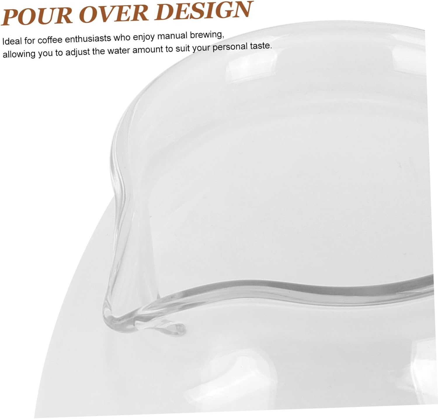 Ipetboom Glass Coffee Pot Manual Server Pot for Tea Making Small Glass Pitcher for Coffee Beaker image number 1