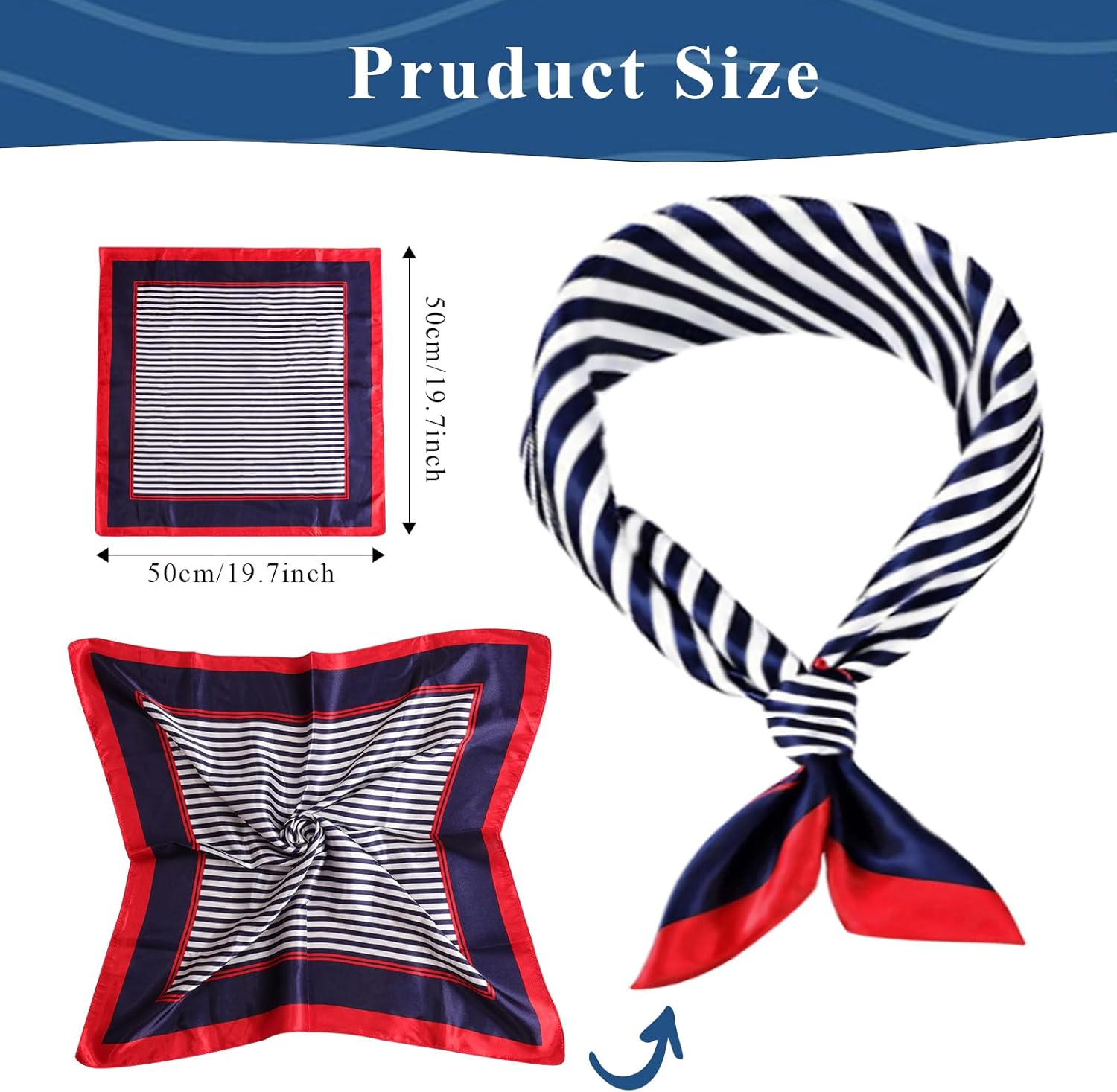 Yacht Captain Hat Sailor Hat and Scarf Set Navy Rock Costume Sailor Hat Boat Cap for Men Captains Women Dressing up Party image number 3