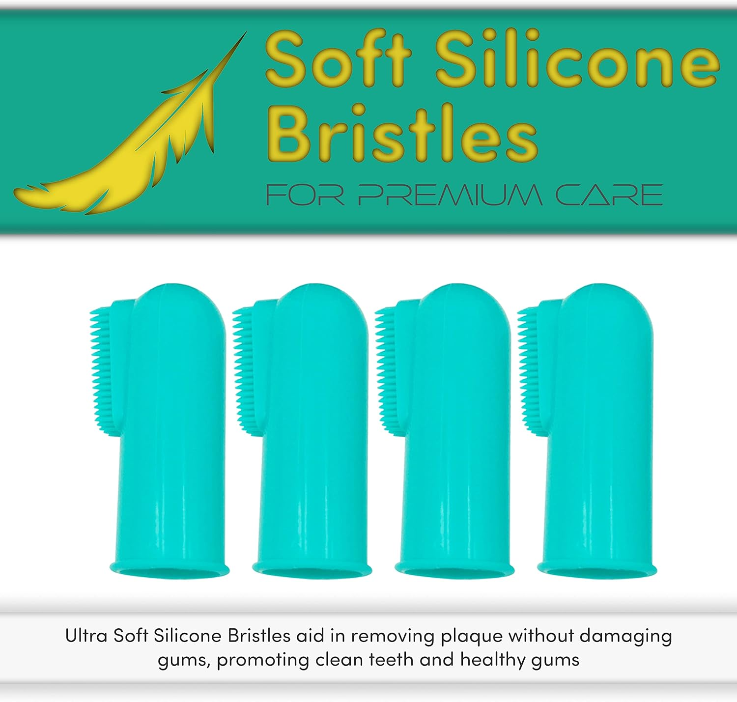 H&H Pets Dog Finger Toothbrush Best Professional Cat Dog Finger Toothbrush, Great Dental Hygiene, Silicone Option, Value Pack of 4 or 8 (Size Small (Soft Silicon Bristles), 4 Count + Toothpaste) image number 5