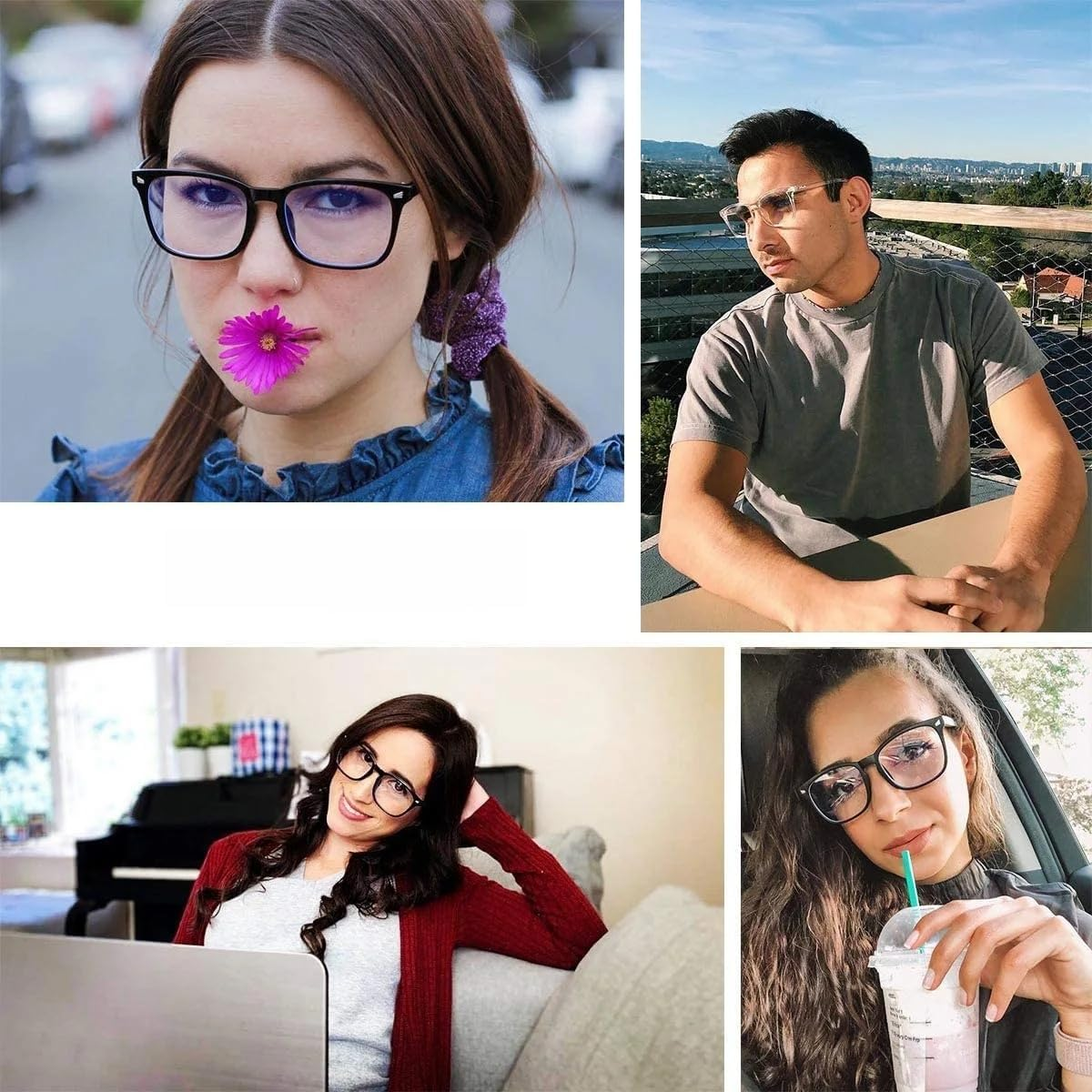 5 Pack Reading Glasses Blue Light Blocking Glasses, Computer Readers for Women Men anti Glare Eyeglasses image number 4