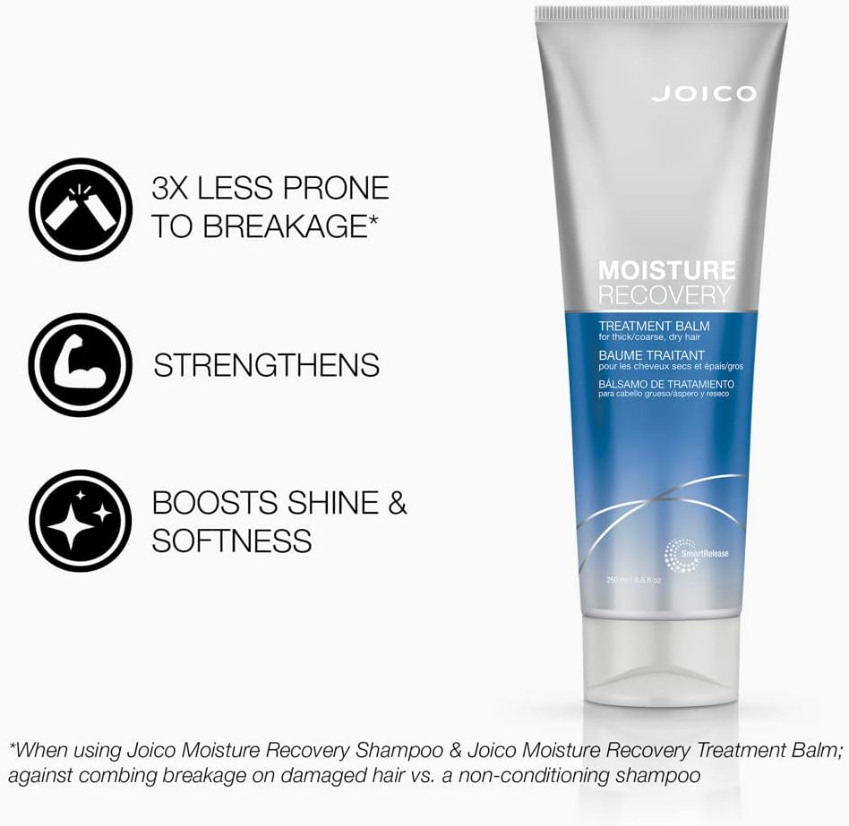 Joico Moisture Recovery Treatment Balm | Replenish Moisture & Soften Hair | Reduce Frizz & Add Shine | for Thick/Coarse & Dry Hair
