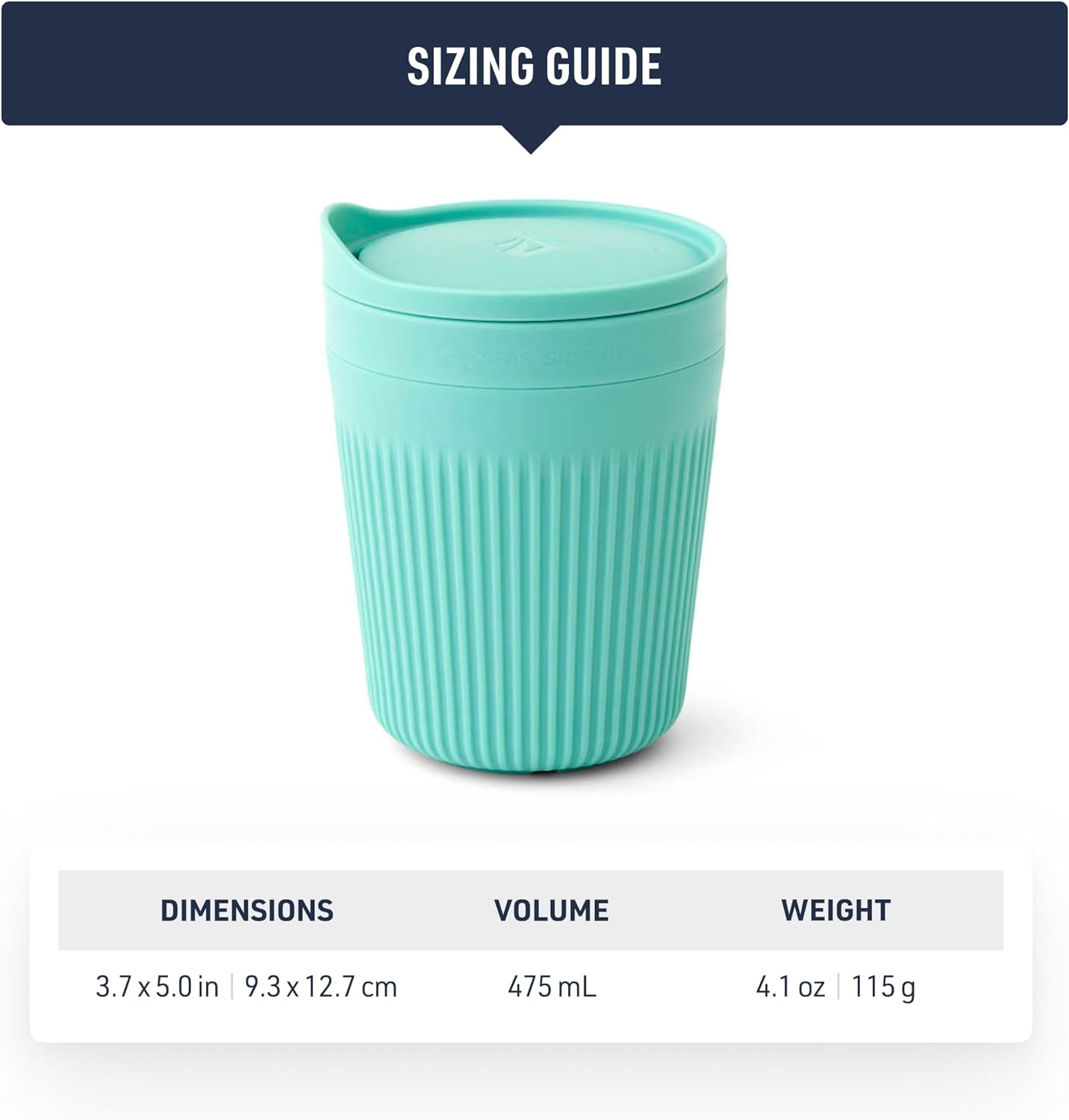 Sea to Summit Passage Insulated Camp Mug, Aqua Sea Blue image number 6