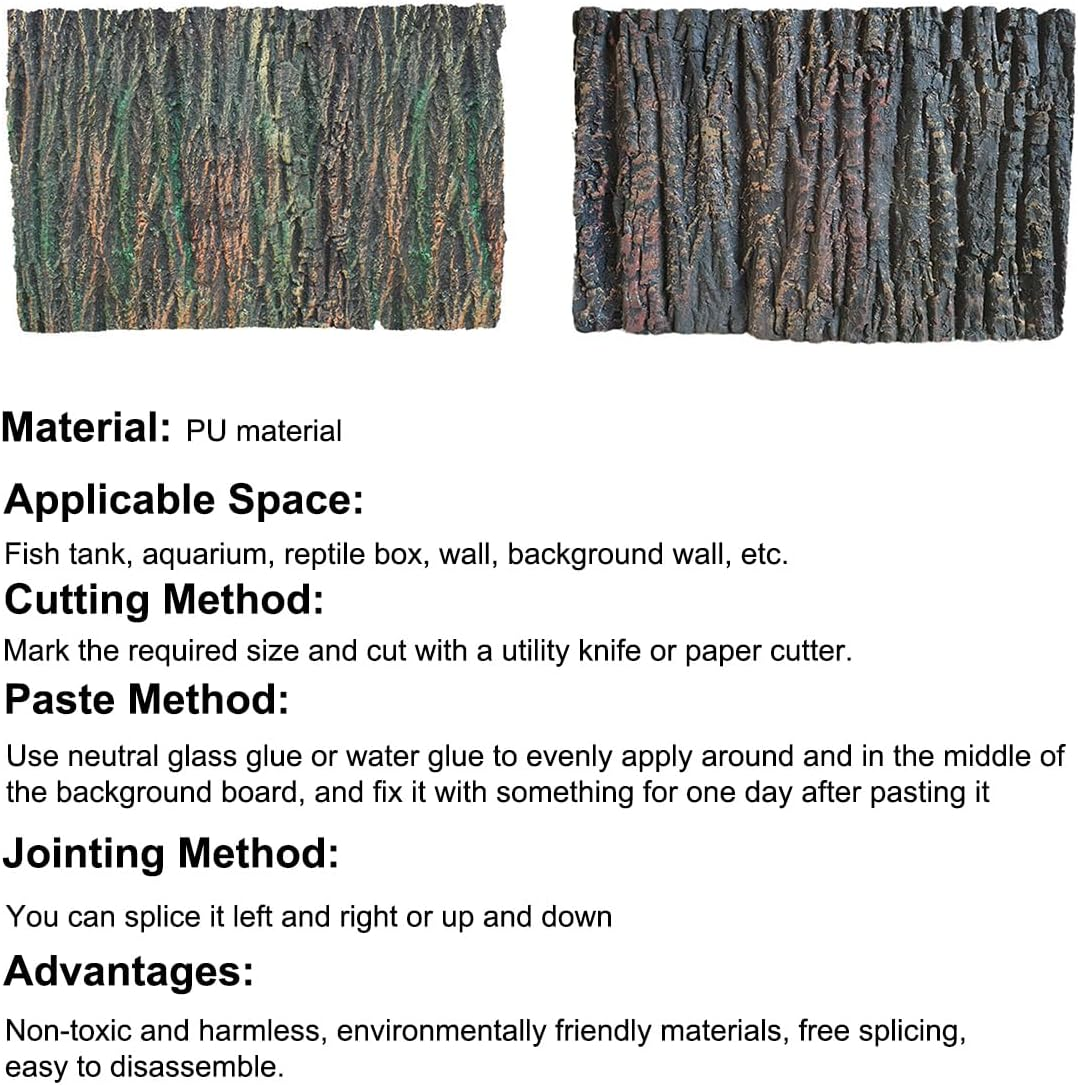 AIMALL 3D Aquarium Background Board - 17.7 X 11.02 Inches Realistic Rock Design, Decorative Fish Tank Landscape, Turtle Tank and Reptile Box Background - 2 image number 3