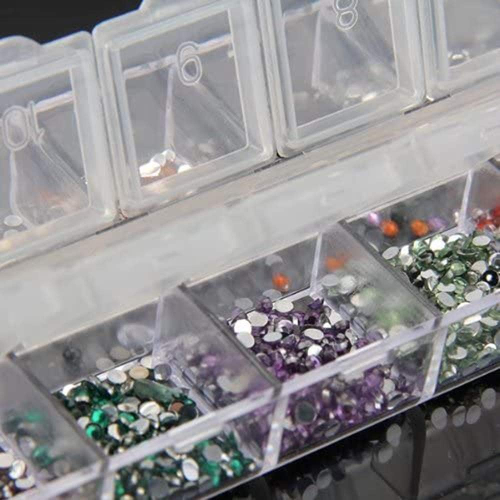 1 Box Nail Art Rhinestones Gems Crystal Nails Art Decoration DIY Phone Craft image number 1