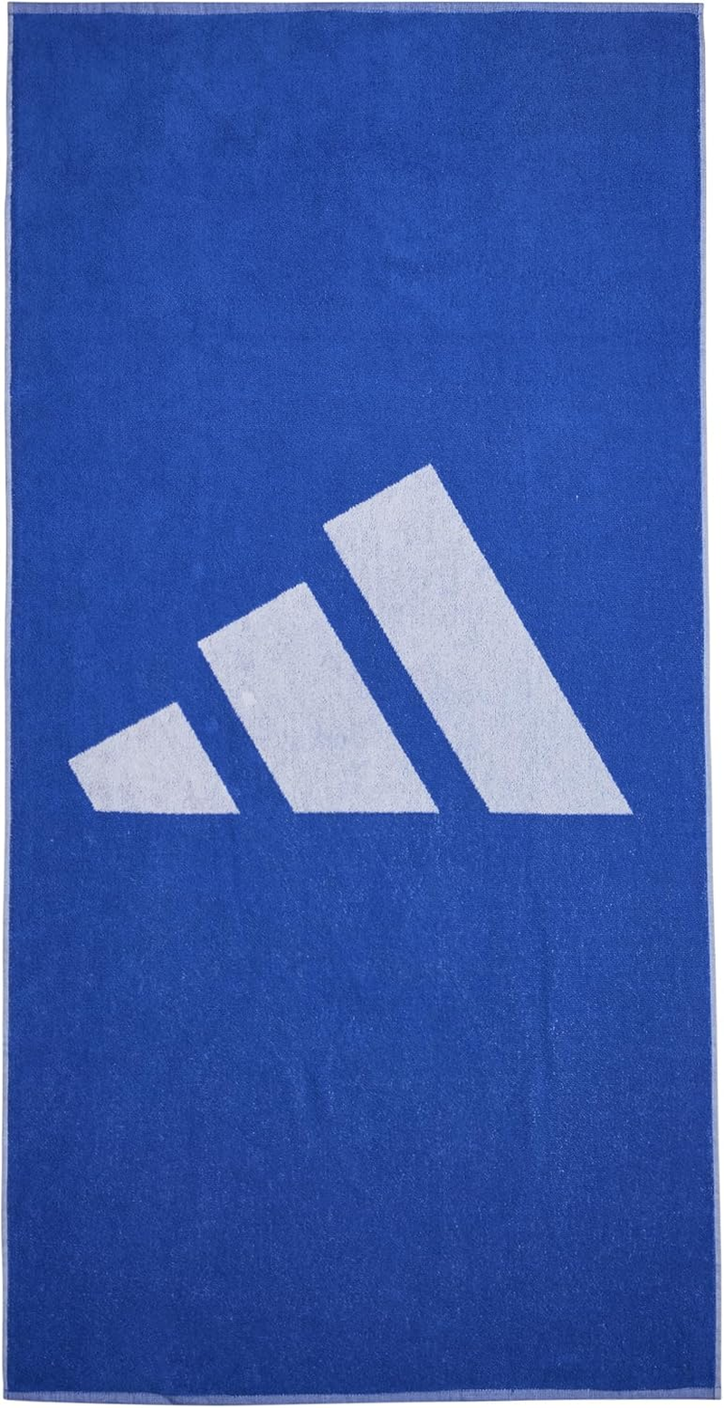 Adidas Unisex Adult 3 Bar Towel, Blue, Small