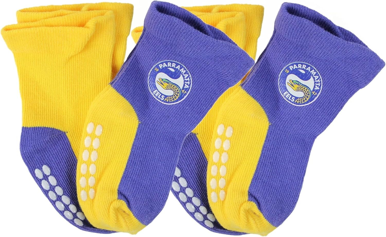 NRL Parramatta Eels Comfortable Soft Feel Supporter Bed Socks 3 Pair | National Rugby League | Women'S Sizes image number 3