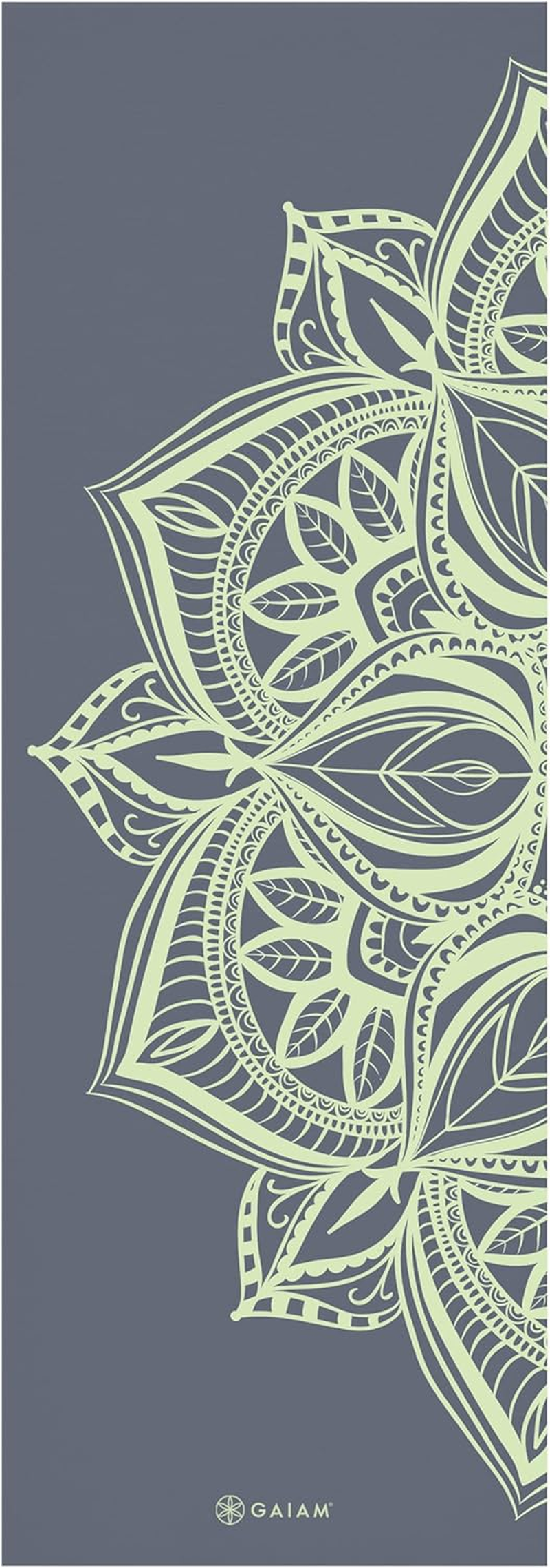 Gaiam Yoga Mat - Premium 5Mm Print Thick Non Slip Exercise & Fitness Mat for All Types of Yoga, Pilates & Floor Workouts (68" X 24" X 5Mm) - Cool Mint Point image number 1