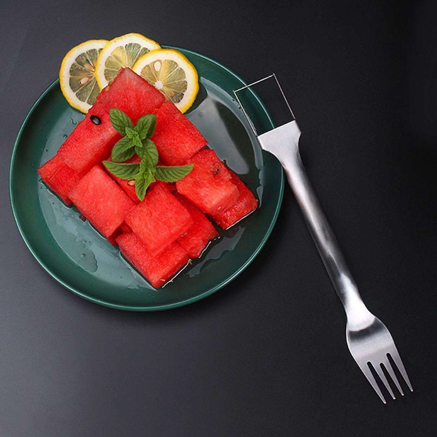 2-In-1 Stainless Steel Watermelon Cutter Slicer, Watermelon Fork Slicer Cutter Slicer Tool, Dual Head image number 5