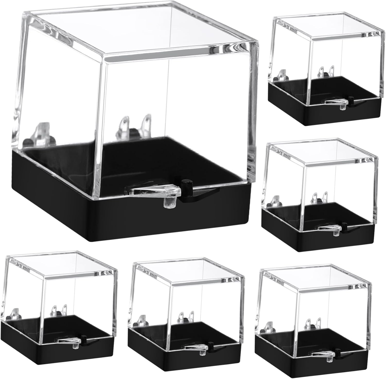 12Pcs Square Plastic Mineral Specimen Storage Cases for Displaying Rock Samples for Collectors and Hobbyists image number 4