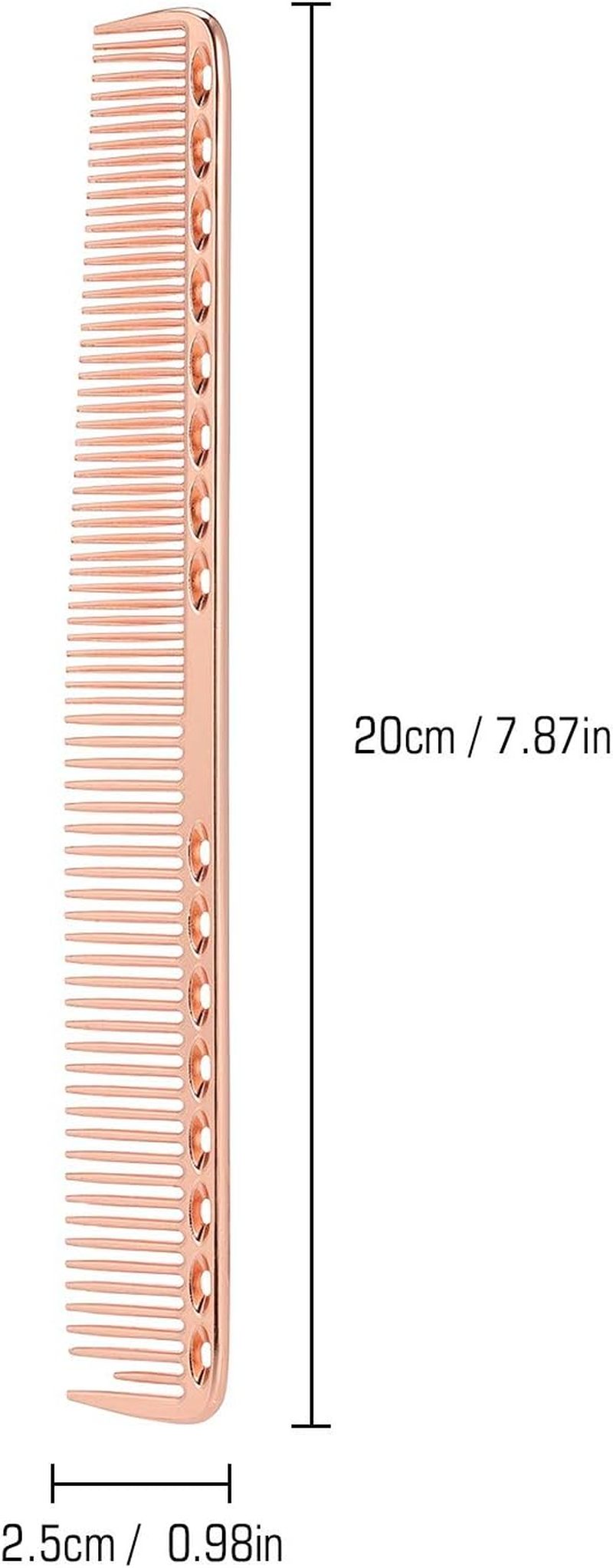 Metal Comb Anti-Static Hairdressing Hairbrush Salon Combs Hair Cutting Tool Detangling Comb image number 2