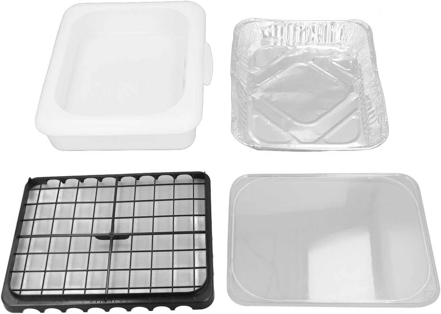 Foil Tray Holder Set, Food Foil Dish Pan Carrier with Lid, Stackable Lightweight Portable Insulated Food Carrier for Traveling, Picnic, Party, Camping image number 2