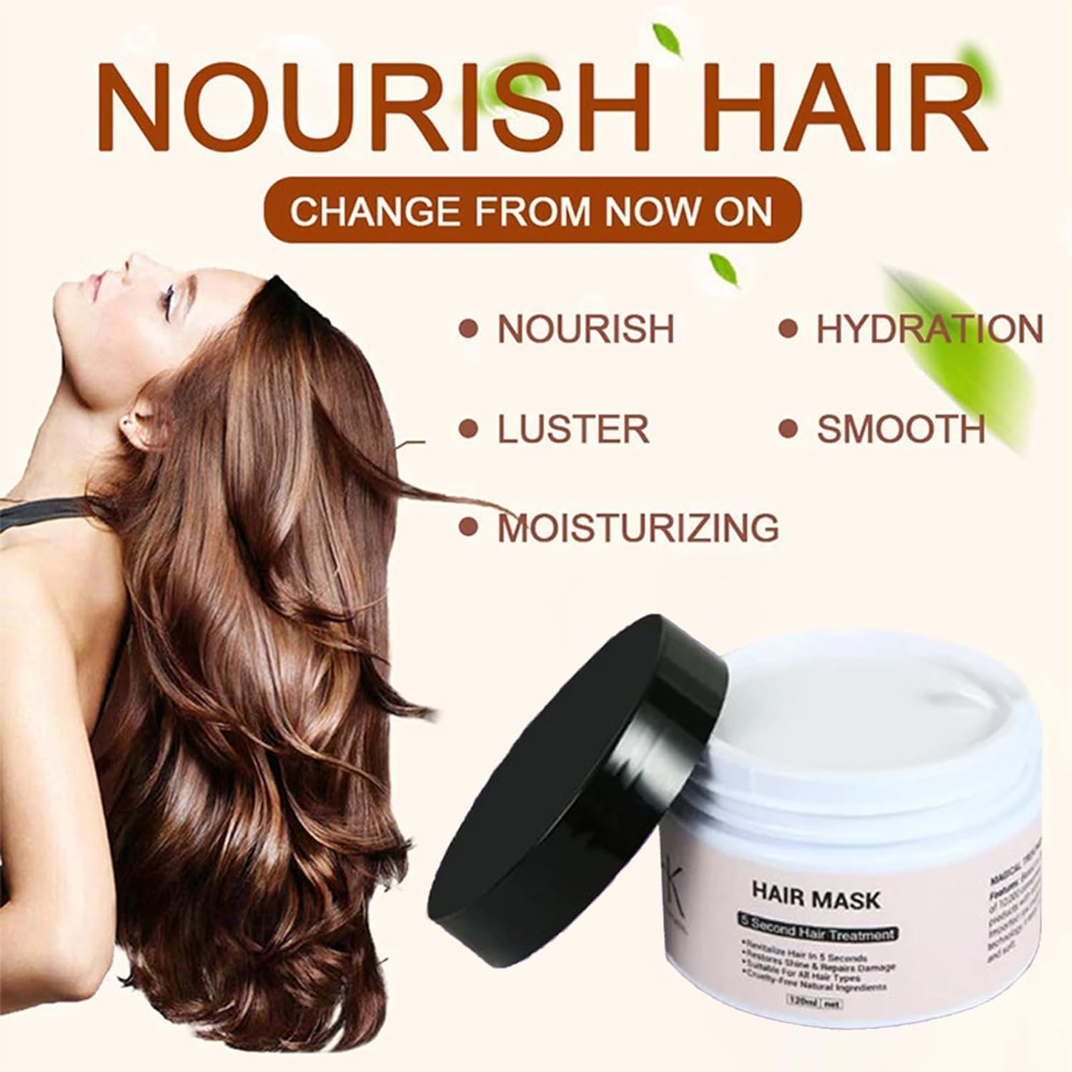 2Pcs Heykeratin 5 Seconds Magical Hair Treatment,Pure Keratin Repair Hair Mask,Instant Magical Hair Treatment for Dry Damaged Hair image number 5