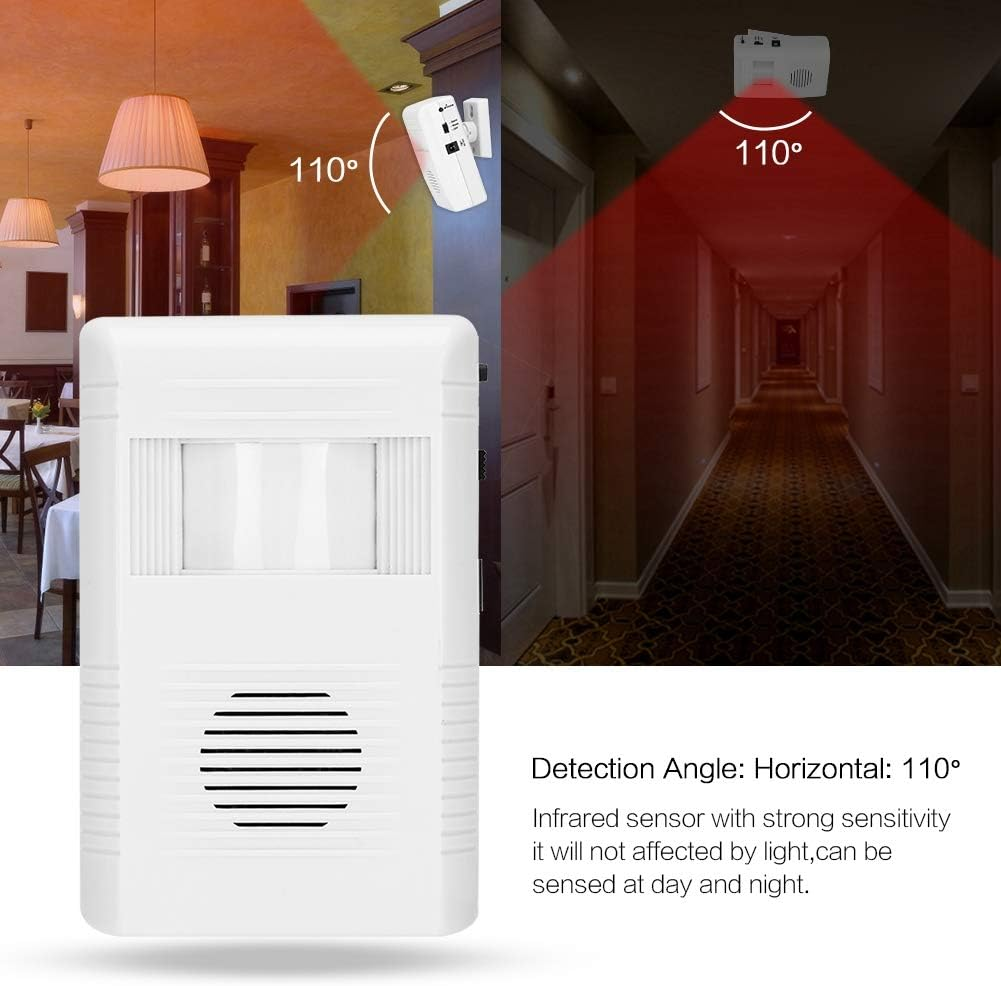 &lrm;Joyzan Motion Sensor Doorbell, Wireless Door Entry Buzzer Alarm Business Visitor Bell Storefront Indoor Detector Chime Store Welcome Monitor Retail Detect Caregiver Reminder Entrance Cat Dog Mailbox image number 1