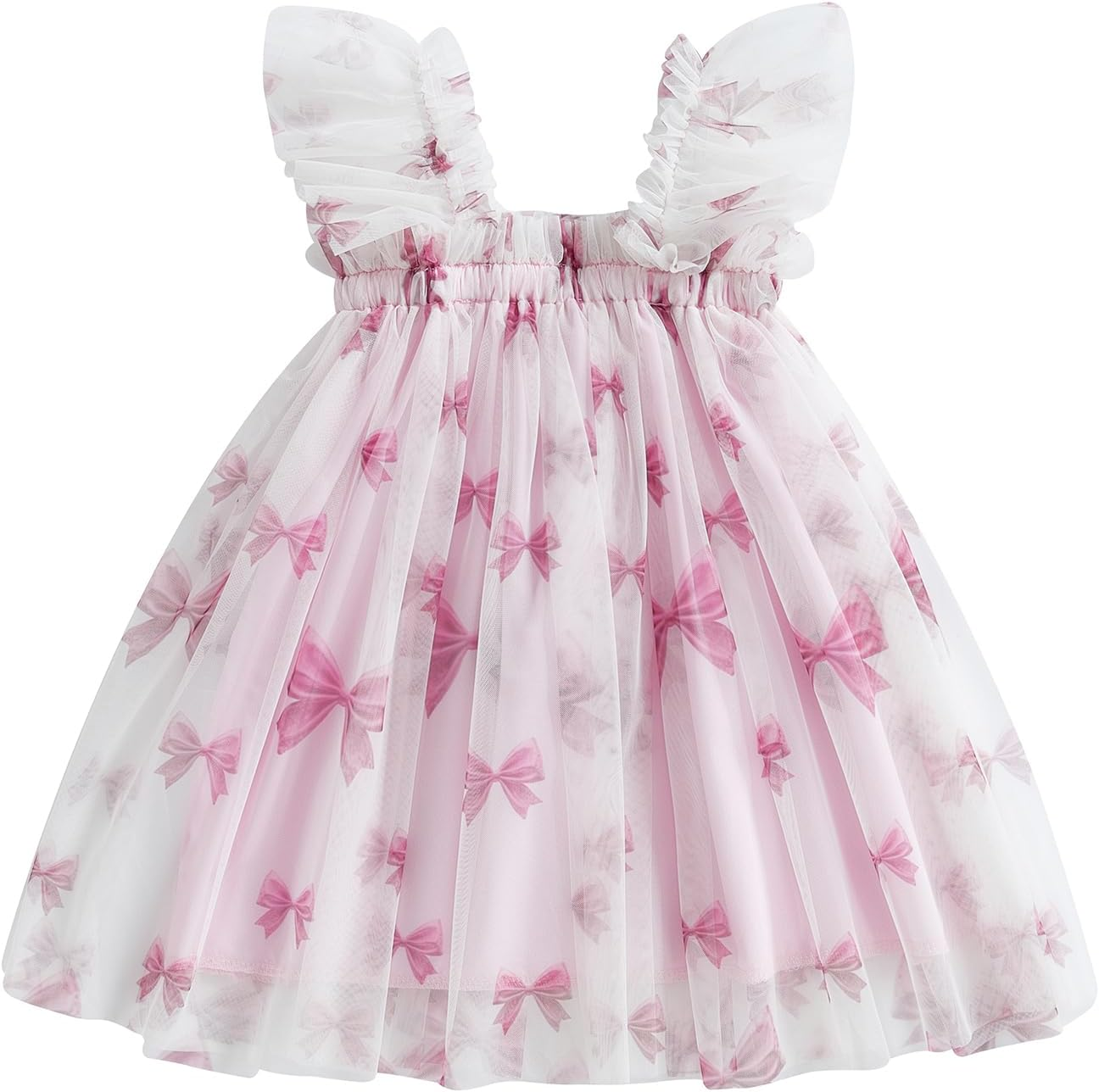 Toddler Christmas Tutu Dress Baby Girl Sleeveless Layered Tulle Dress Little Girl Princess Dresses Christmas Outfit