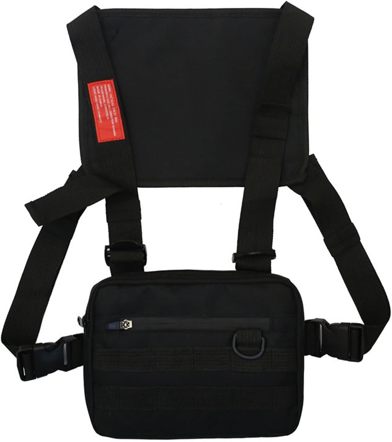 Maizoon Sports Chest Bag Fashionable and Durable Backpack Water-Resistant Wear-Resistant with Multiple Pockets Suitable for Running Cycling Fishing Black