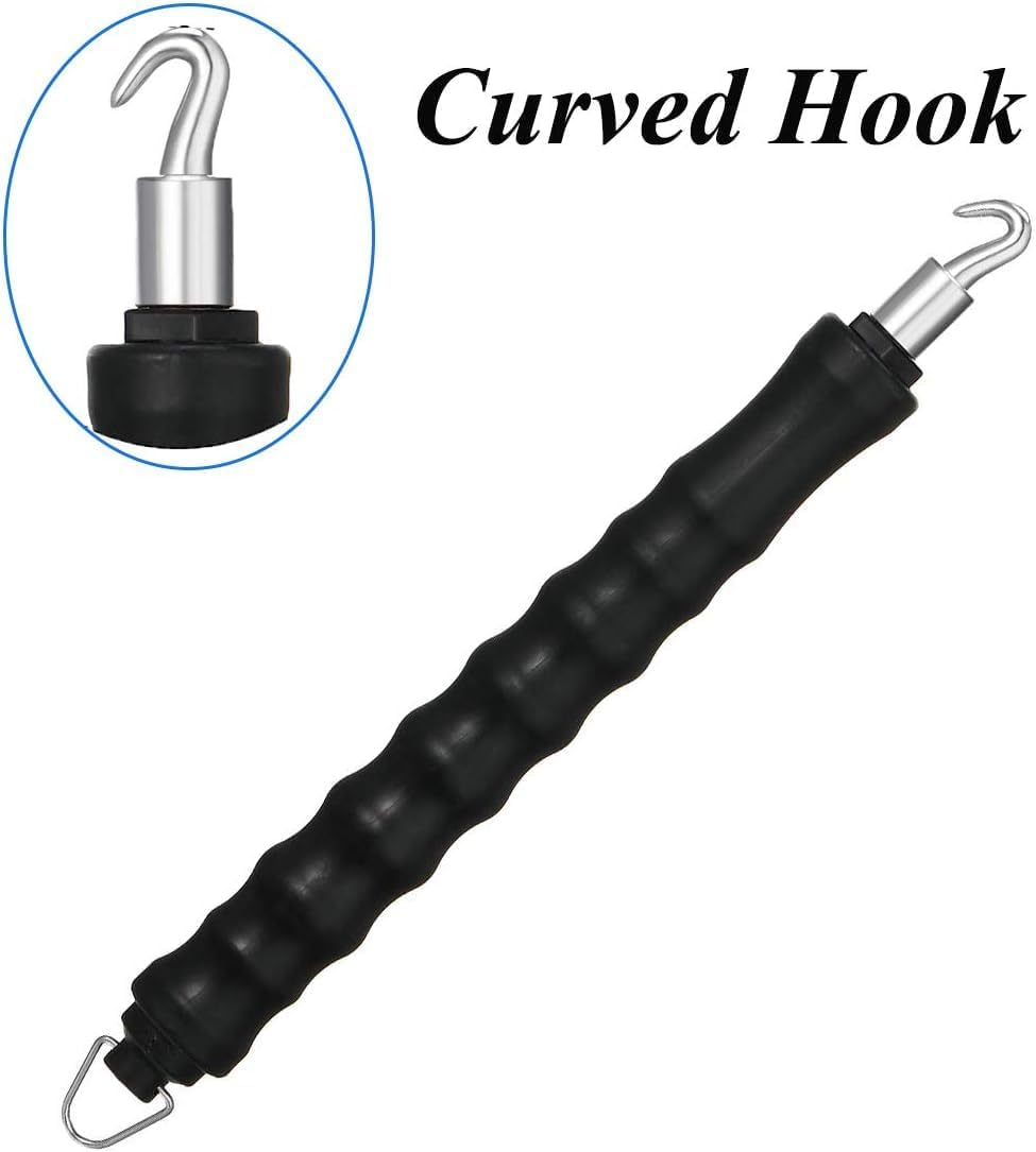 Automatic Rebar Tie Wire Twister, Black Pull Tie Wire Twister, Rebar Wire Twister Tool with Curved Hook & Ergonomic Rubber Handle image number 4