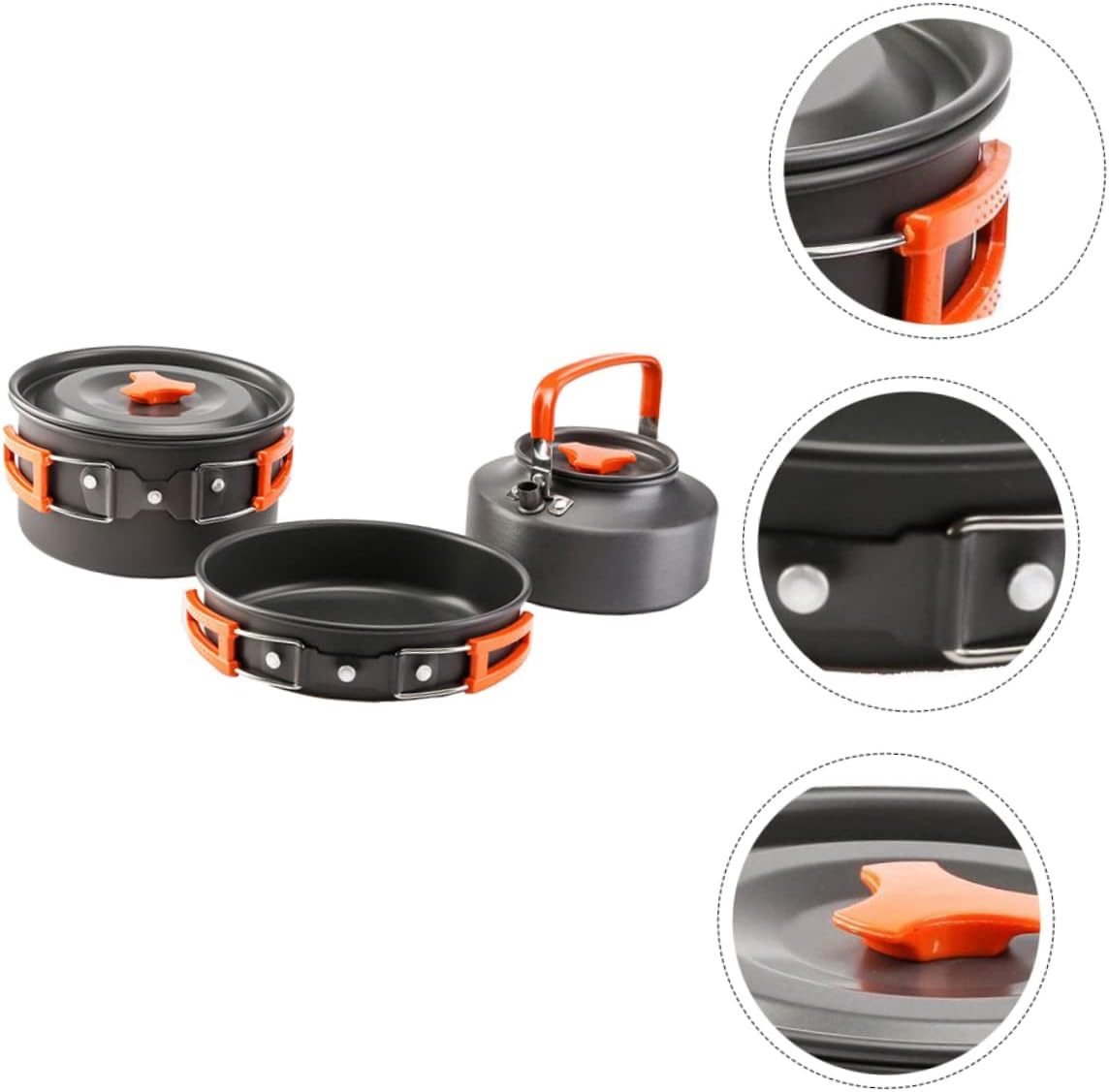 Camping Pot Outdoor Aluminum Alloy Cookware Person Camping Cookware Pan and Pot for Hiking And image number 1