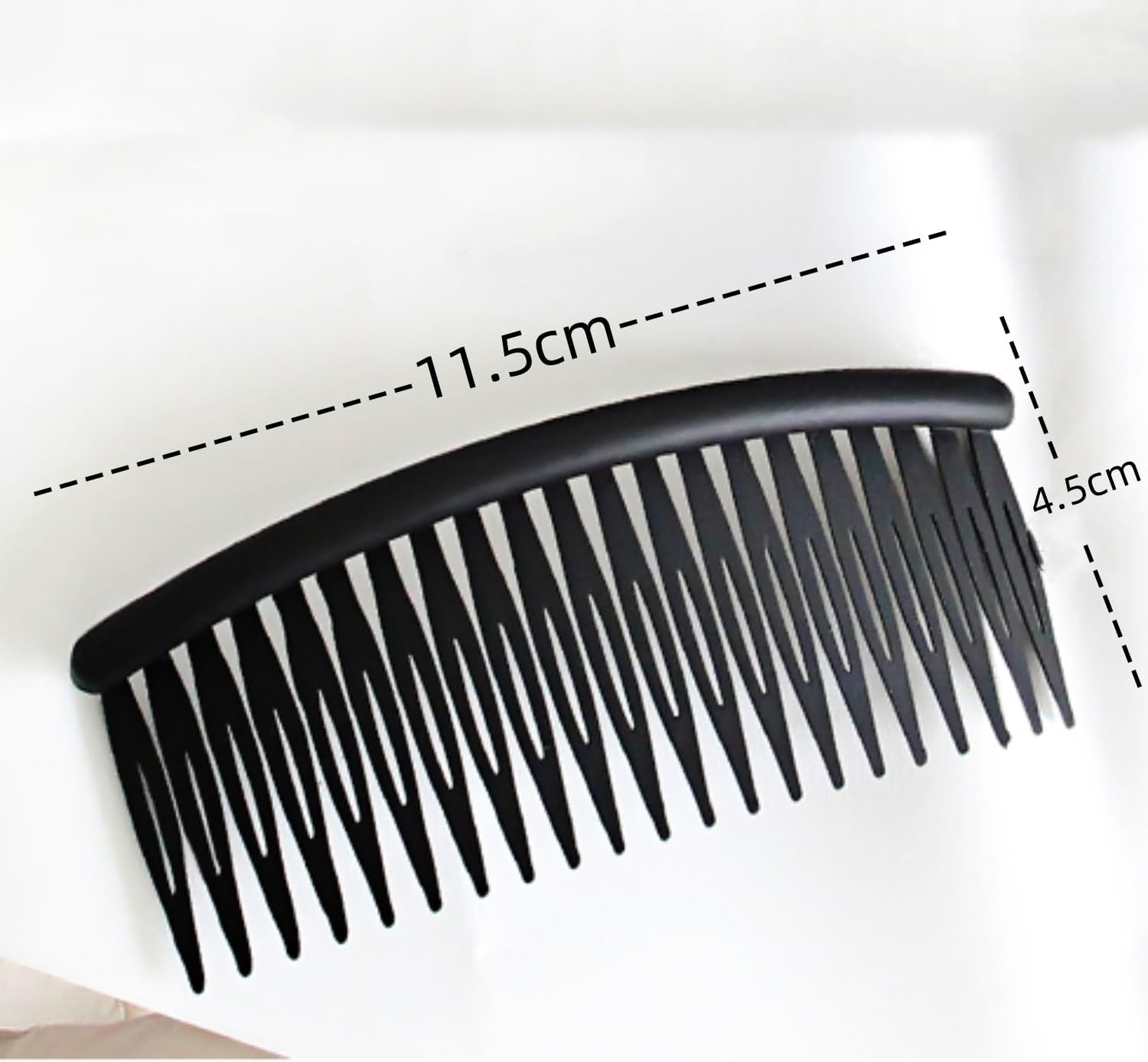 Hair Combs, 2 Pieces Plastic Side Hair Comb Slides French Twist with Teeth for Fine Hair Accessories for Women Girls Black