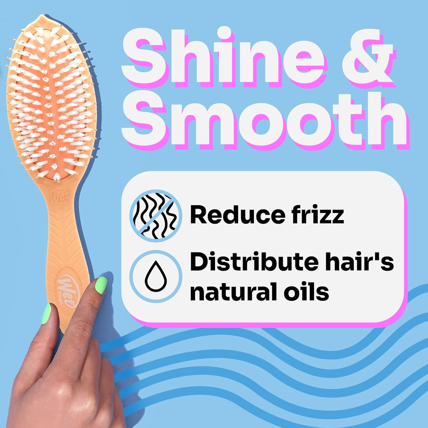 Wetbrush Coconut Oil Infused Go Green Shine Brush