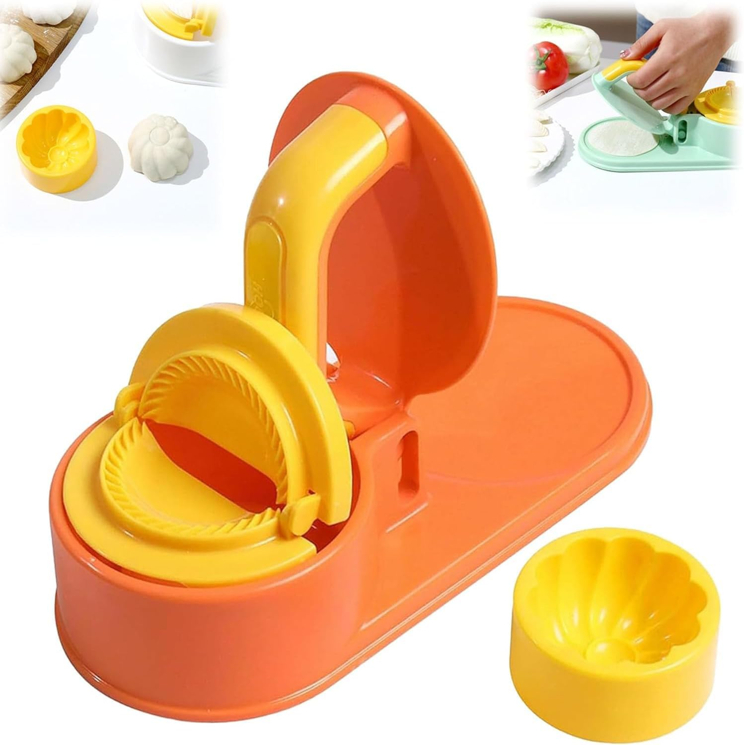 3 in 1 Dumpling Maker Machine, Dough Presser Dumpling Press Wrapper, Home DIY Dumpling Bao Bun Empanada Mold Making Tool image number 4