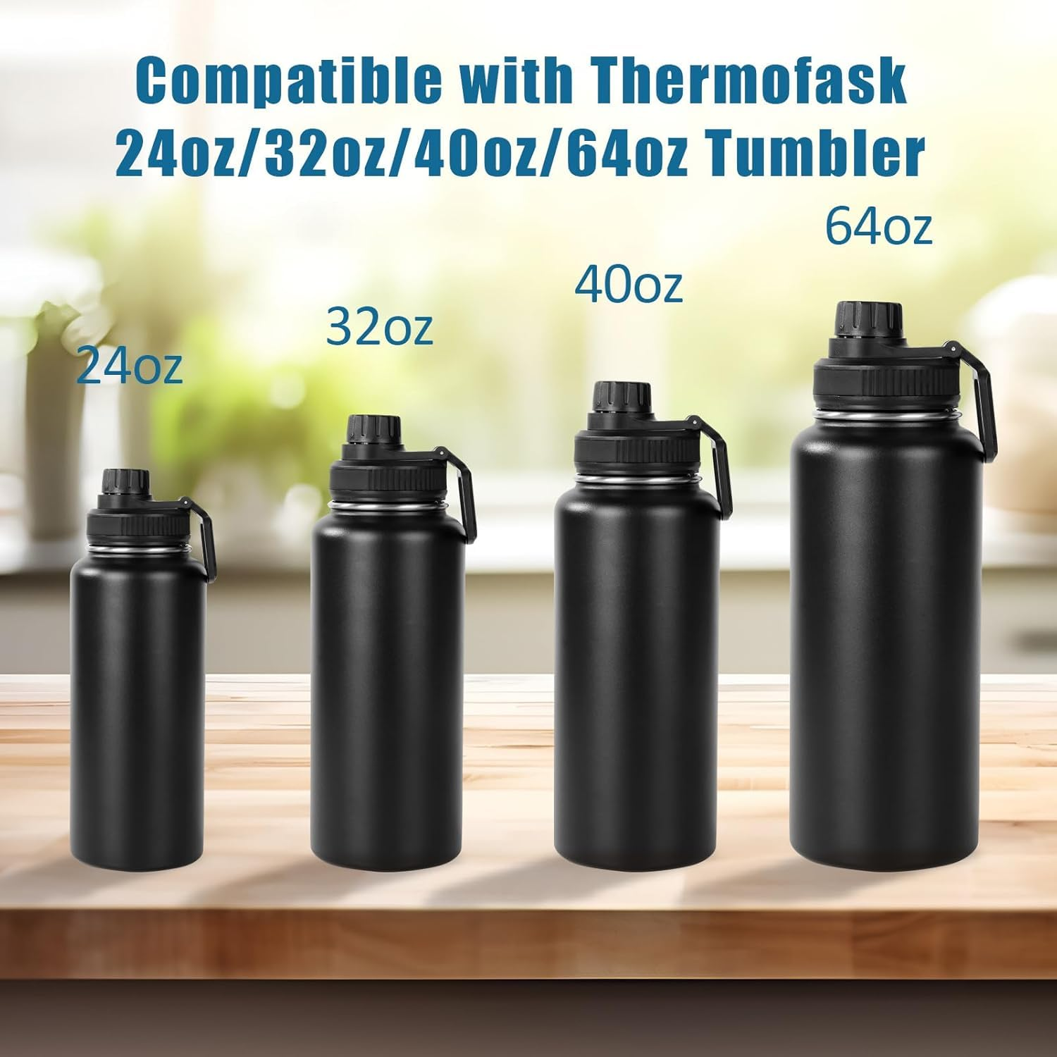 Liyquint 13PCS Thermoflask Water Bottle Lid Replacement for 24/32/40/64Oz, Silicone Sealing Ring & Gasket Replacement for Straw Lid & Spout, Leak-Proof Cup Seal Ring (13) image number 2