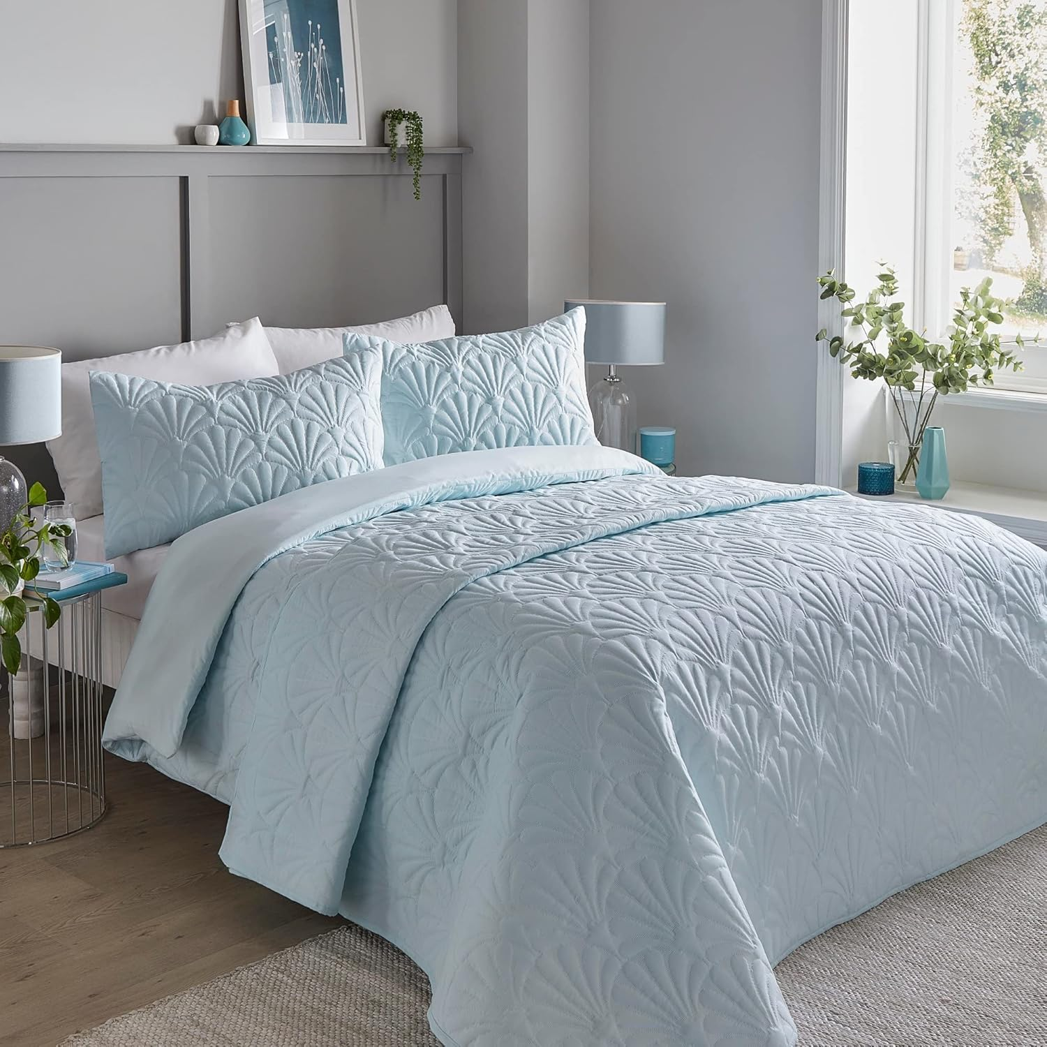 Serene - White Floral Embroidery Duvet Cover - Single Bedding Size (135 X 200Cm) - Luxury Bedding - Soft Touch - Pinsonic/Ultrasonic Pattern - White Embossed Duvet - Cavili Collection