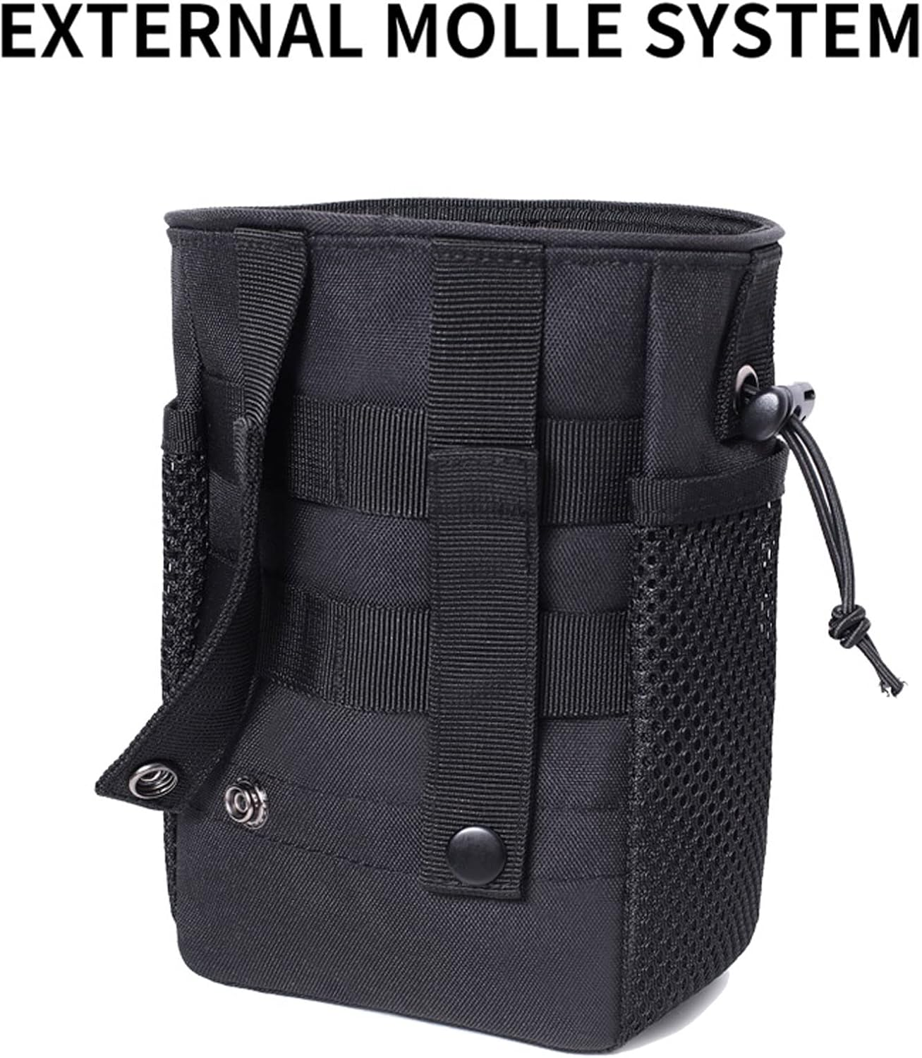 Dump Pouch Molle - Tactical Drawstring Magazine Pouch, Molle Ammo Bag, Adjustable Military Utility Belt Holster Molle Dump Bag image number 3