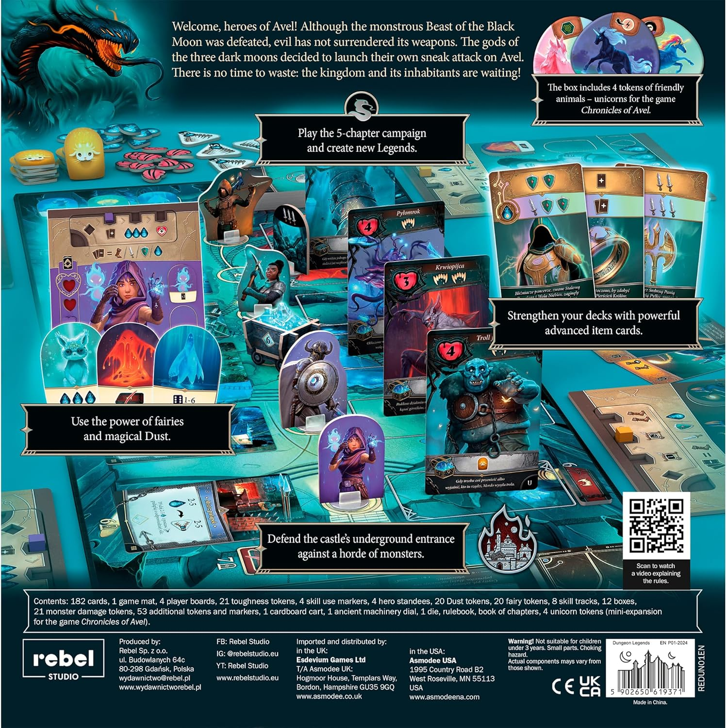 Rebel | Dungeon Legends | Board Game | Campaign Game | 1-4 Players | Ages 10+ image number 4