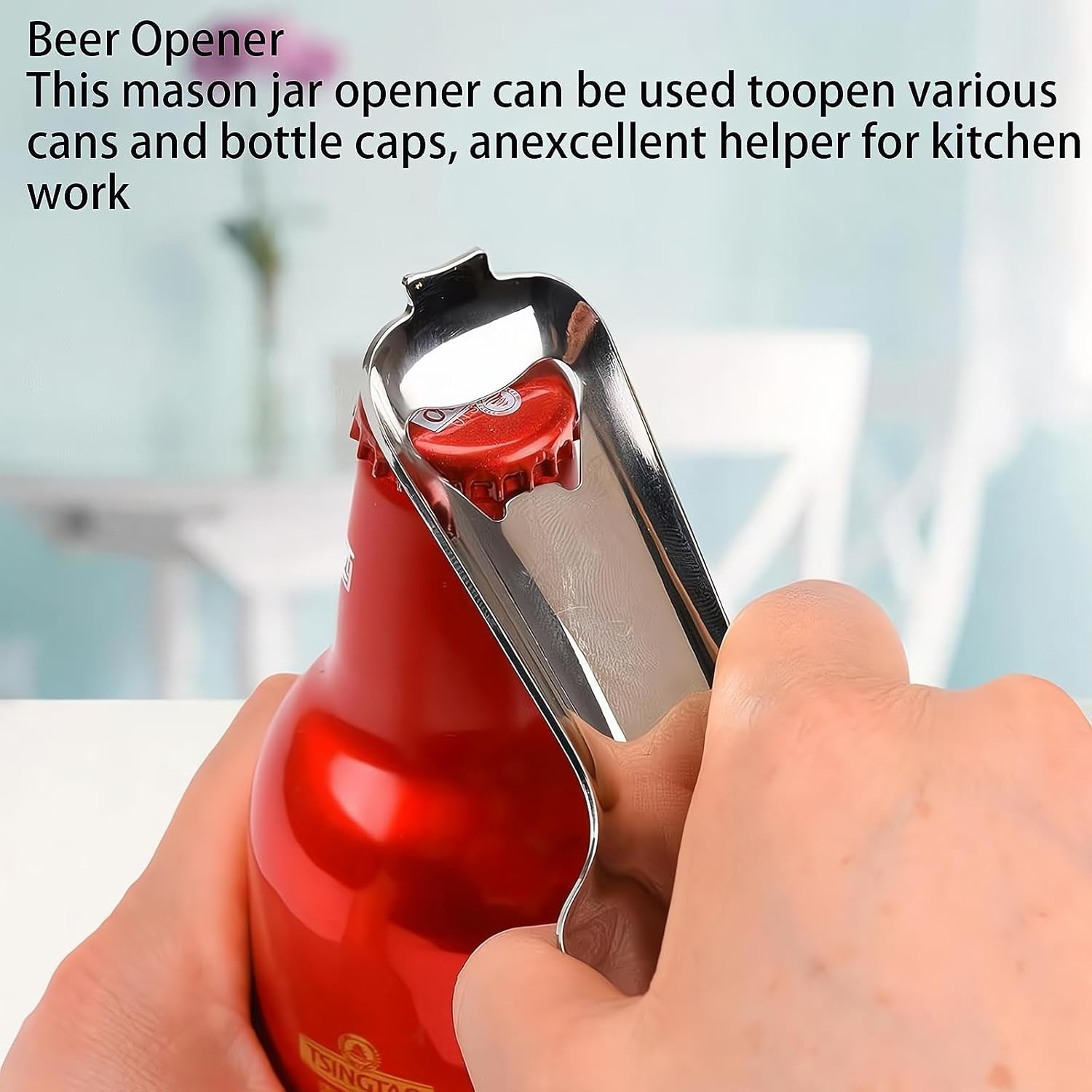 Mason Jar Opener, Multi-Purpose Bottle Opener for Various Lids, Easy Twist Manual Handheld Top Remover (1 Pack) image number 1