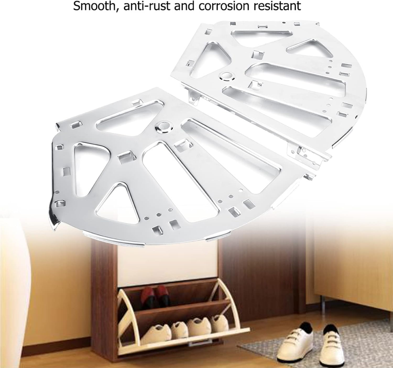 Stainless Steel Shoes Drawer Cabinet Hinges Turing Rack Replacement Fittings, Solid & Durable, Easy to Install (3 Layers) image number 1