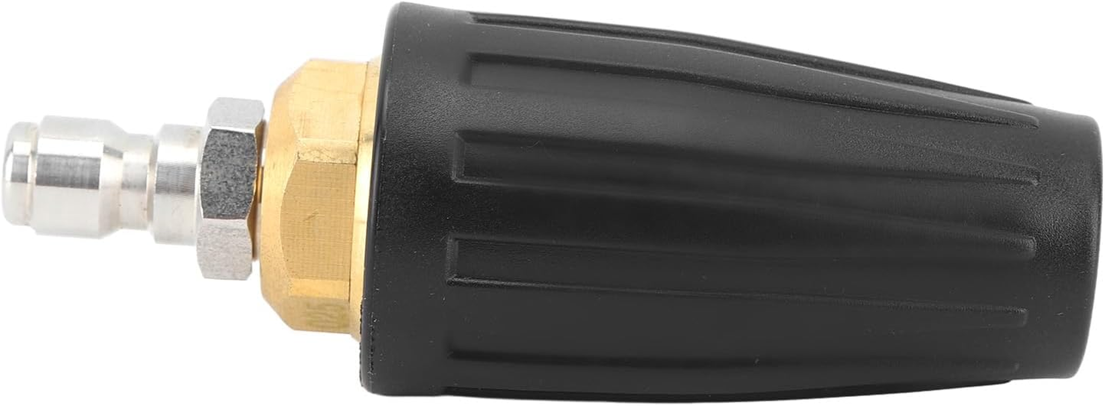 Nozzlessprinklersdrippers,Pressure Washer Turbo Nozzle 1/4In Quick Connect Ceramic Core Copper 3000PSI Rotating Turbo Nozzle Black