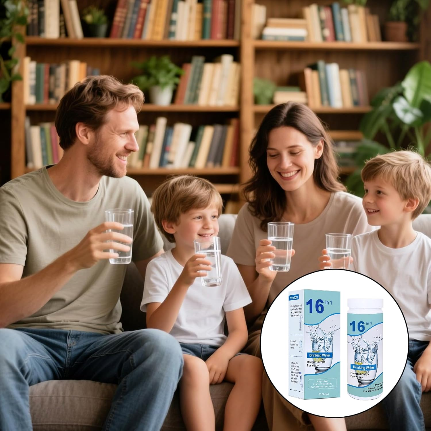 16 in 1 Aquarium Test Kit 50Pcs Fish Tank Test Paper Fast and Accurate for Monitoring Water Quality Safety Such as PH Value Lead Iron Mercury Suitable for Aquarium Swimming Pool Drinking Water image number 1