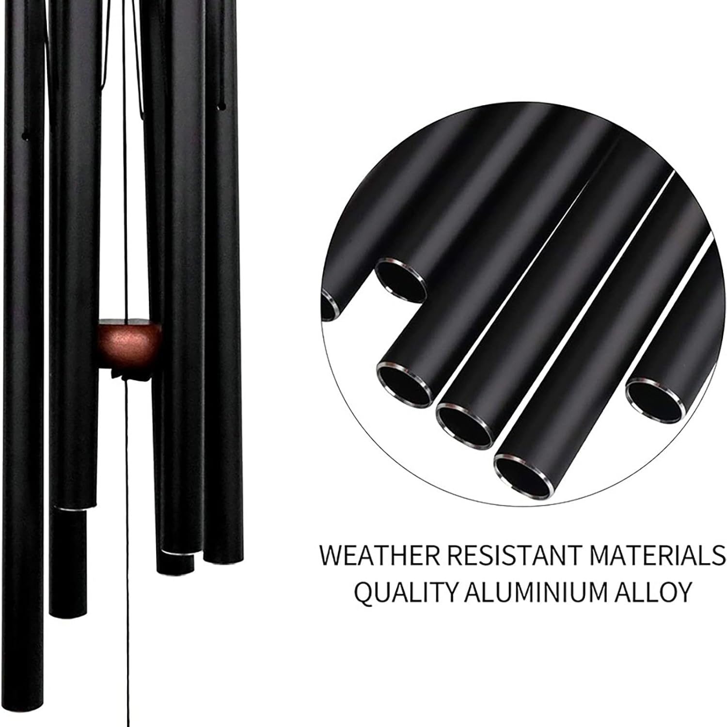 SYGELER 93.9CM Large Aluminum Wind Chimes for Outdoor - Beautiful Memorial Wind Chimes for Outdoor Garden, Soothing Melodic Tones image number 2