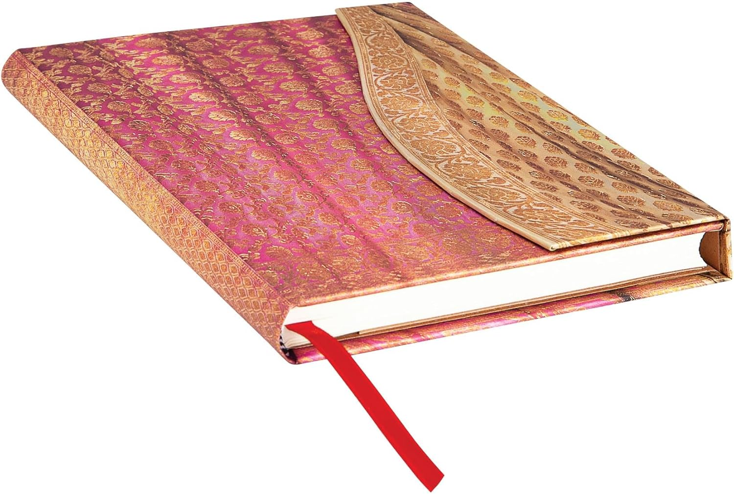 Paperblanks, Varanasi Silks and Saris, Sunahara, Midi, Lined, Magnetic Wrap Closure, 120 GSM image number 3