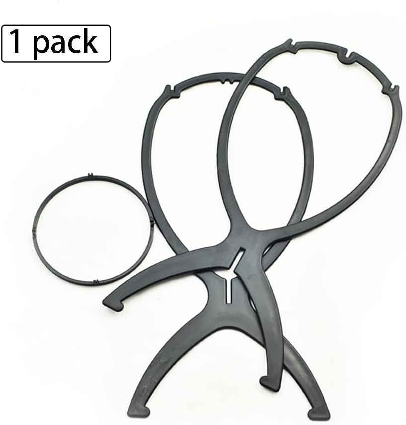 4 Pcs Wig Stand for Wigs,Wig Holders, Wig Head Stands,Mask Stands,Portable Wig Head Stands Collapsible Wig Holders for All Wigs and Hats (13.8 Inch) image number 1