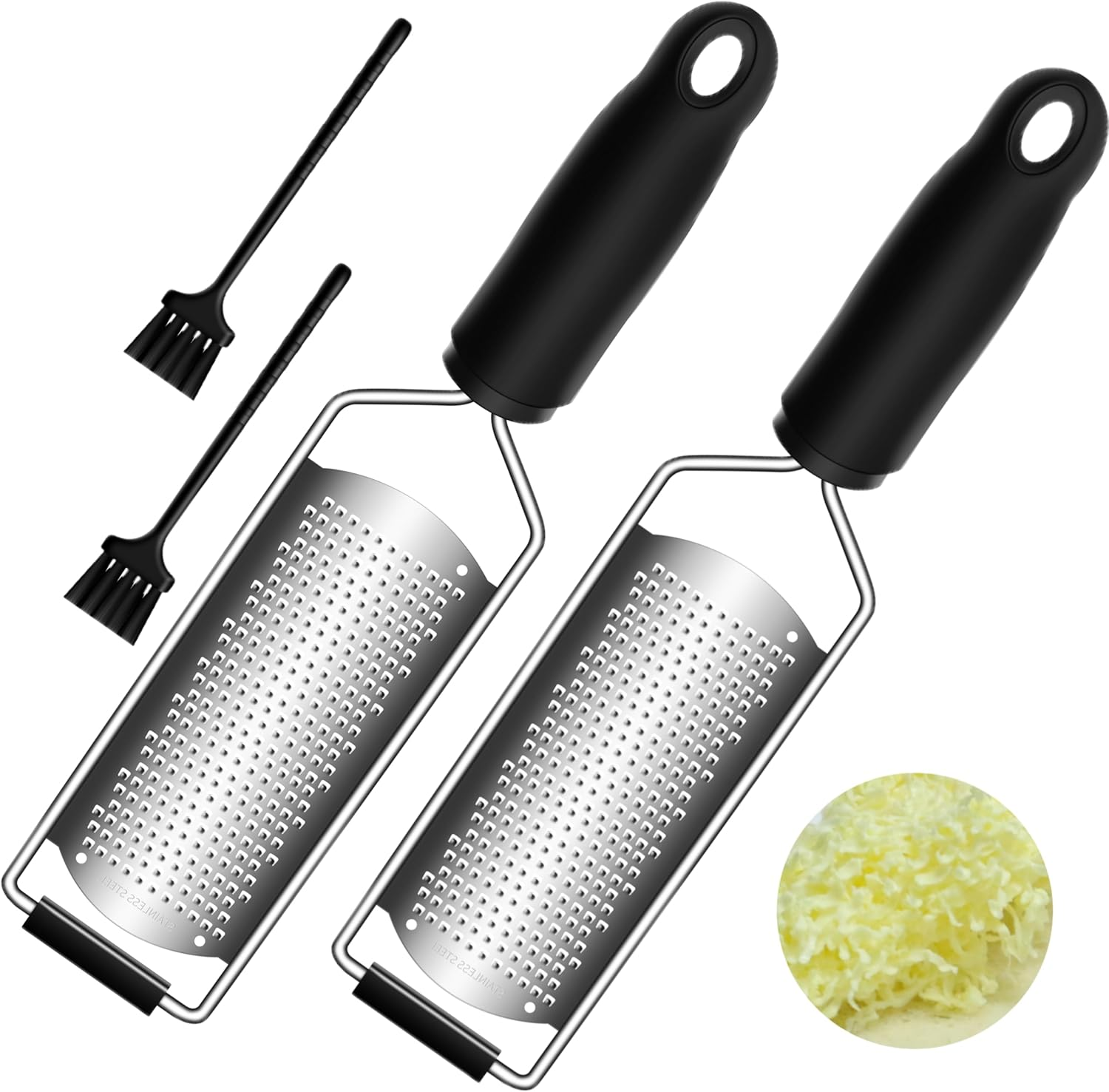 Cheese Zester Grater Handheld with Handle-Lemon Citrus Zester Tool Graters for Kitchen Stainless Steel Salad Spinner Cake Decorating Supplies, Perfect Kitchen Gadgets Zucchini Nutmeg Ginger Peeler