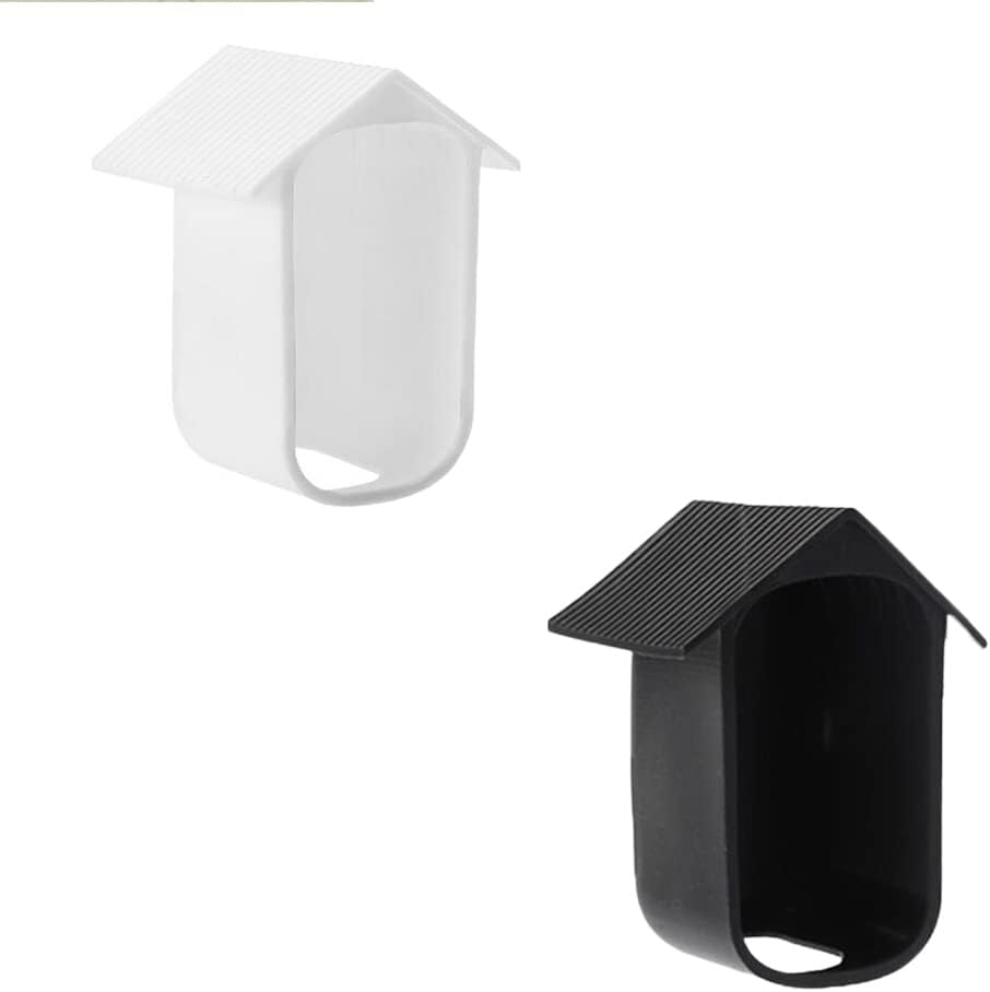 RUNAAJA for Eufy Cam 2C & Pro Cover Silicone Case Protection Camouflage CCTV Security Camera Water Proof Silicone Cover Protective Case for Ring (White*2)