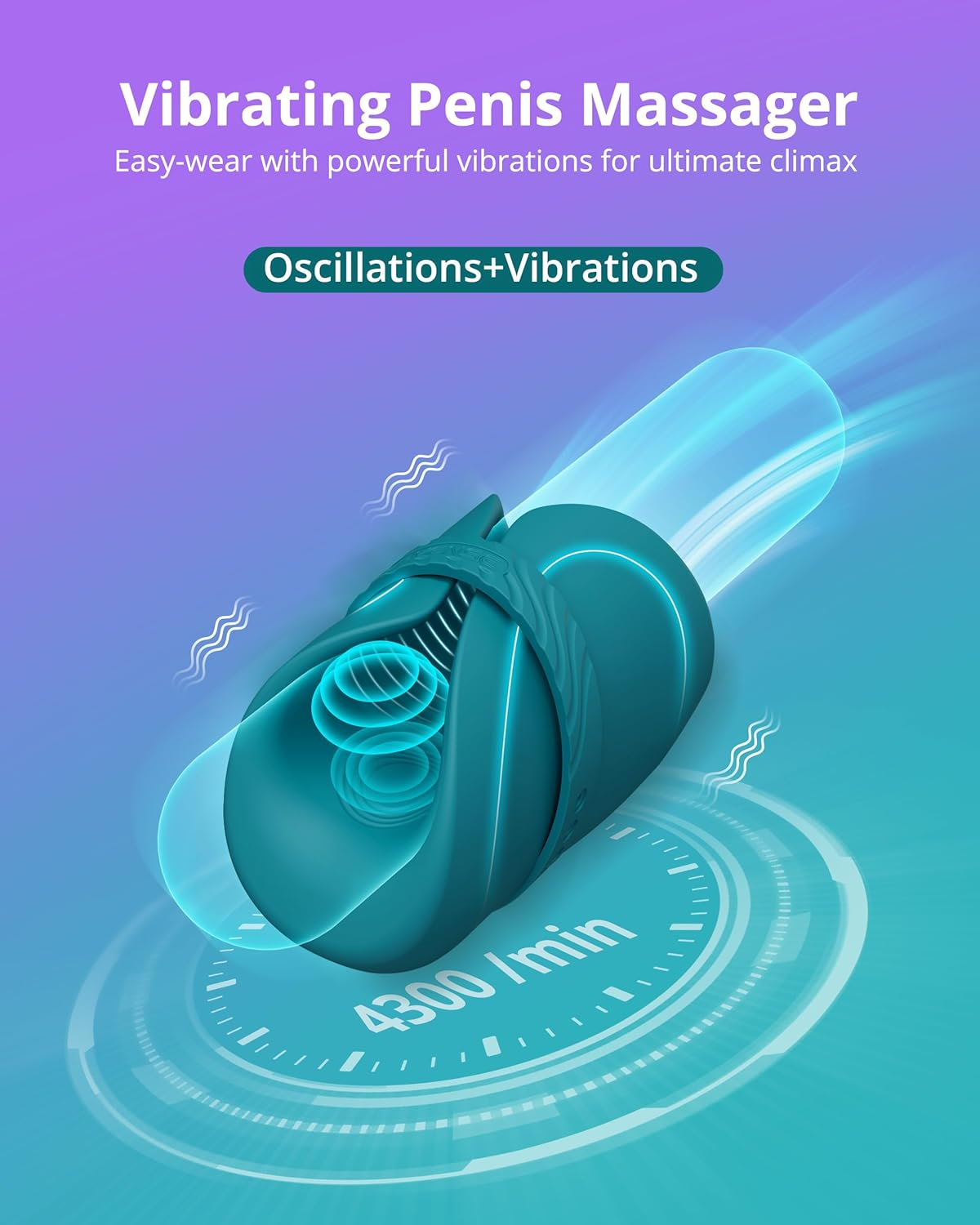 LOVENSE Gush 2 Automatic Male Masturbator, Penis Male Vibrator & Oscillation, App Remote Control Sex Toys for Men with Endurance Training, Adjustable Flexible Buckles for Men Pleasure image number 4