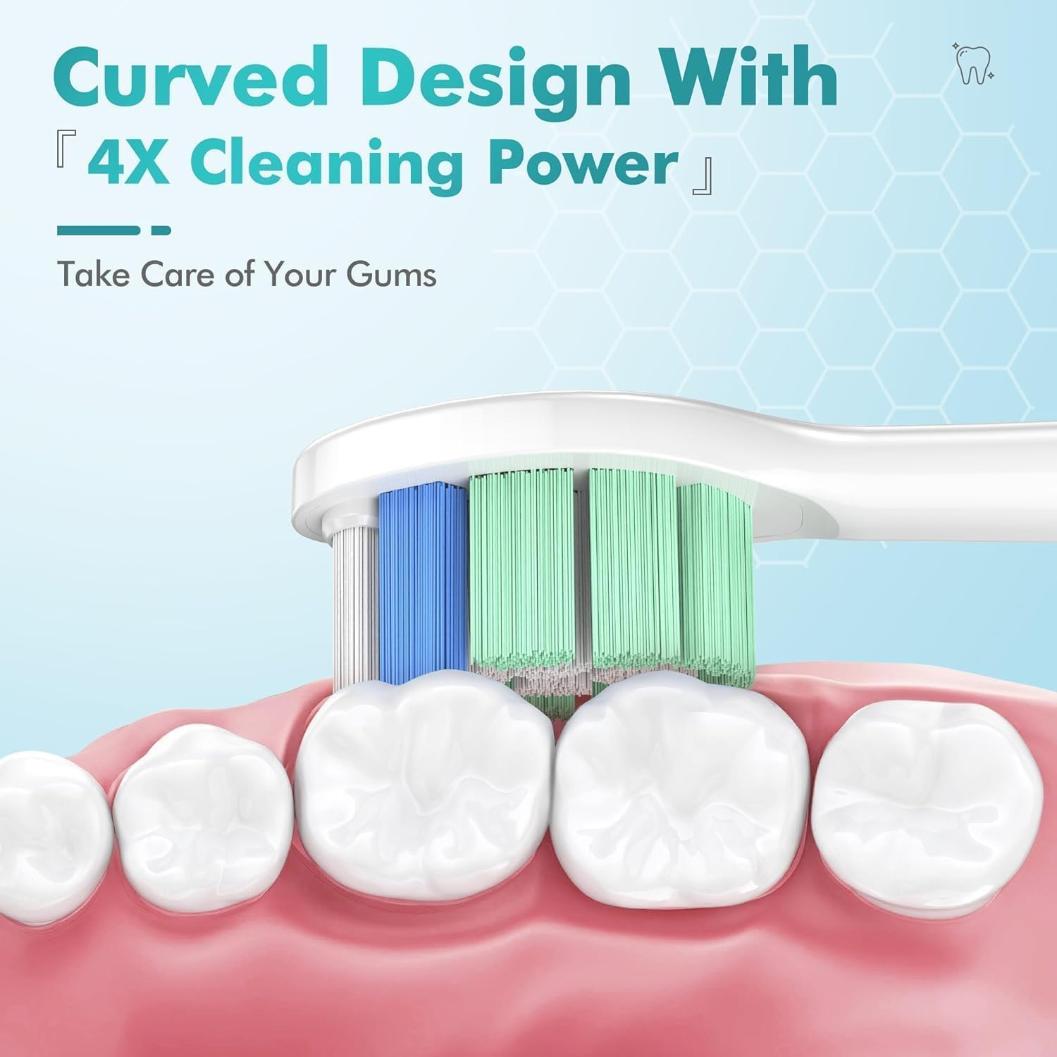 12X Replacement Toothbrush Heads for Philips Sonicare Replacement Heads, Compatible with Phillips Sonicare Replacement Brush Heads, Pack of 12 Professional Electric Toothbrush Heads Black image number 5