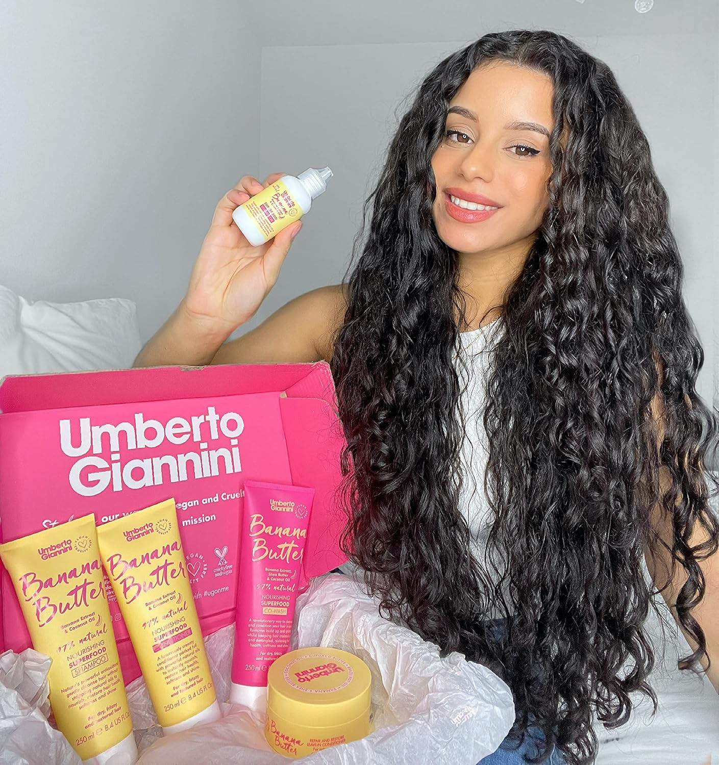 Umberto Giannini Banana Butter Leave-In Conditioner 200Ml image number 1