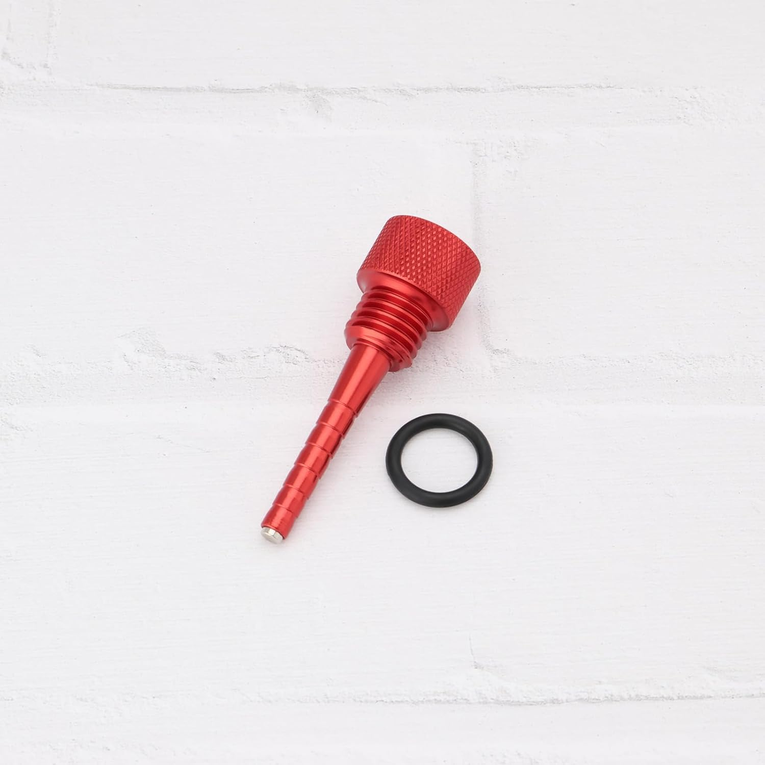 Magnetic Tip Oil Dipstick with O-Ring 80.4X25.2Mm Aluminum Alloy Car Magnetic Oil Dipstick Compatible with Predator 3500 Watt 3500W Inverter Generator, Red image number 2