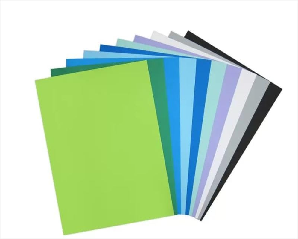 Colored Drawing Paper Semi B4 Cold Color, 10 Sheets X 10 Books, 10 X 13.9 Inches (253 X 352 Mm) image number 1
